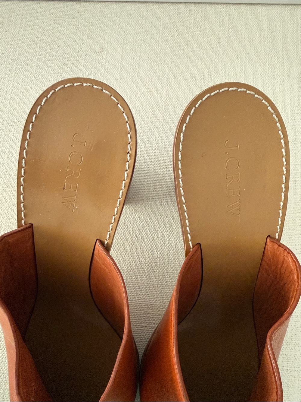 J. Crew Leather Marlow Open-Toe Slide Mule - Picture 3 of 6